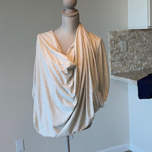 NWT. Lululemon Sage Scarf Cotton One Size Beige/Gray - Picture 4 of 6